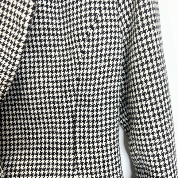 Vintage black white houndstooth check tailored cropped jacket - Picture 8 of 11